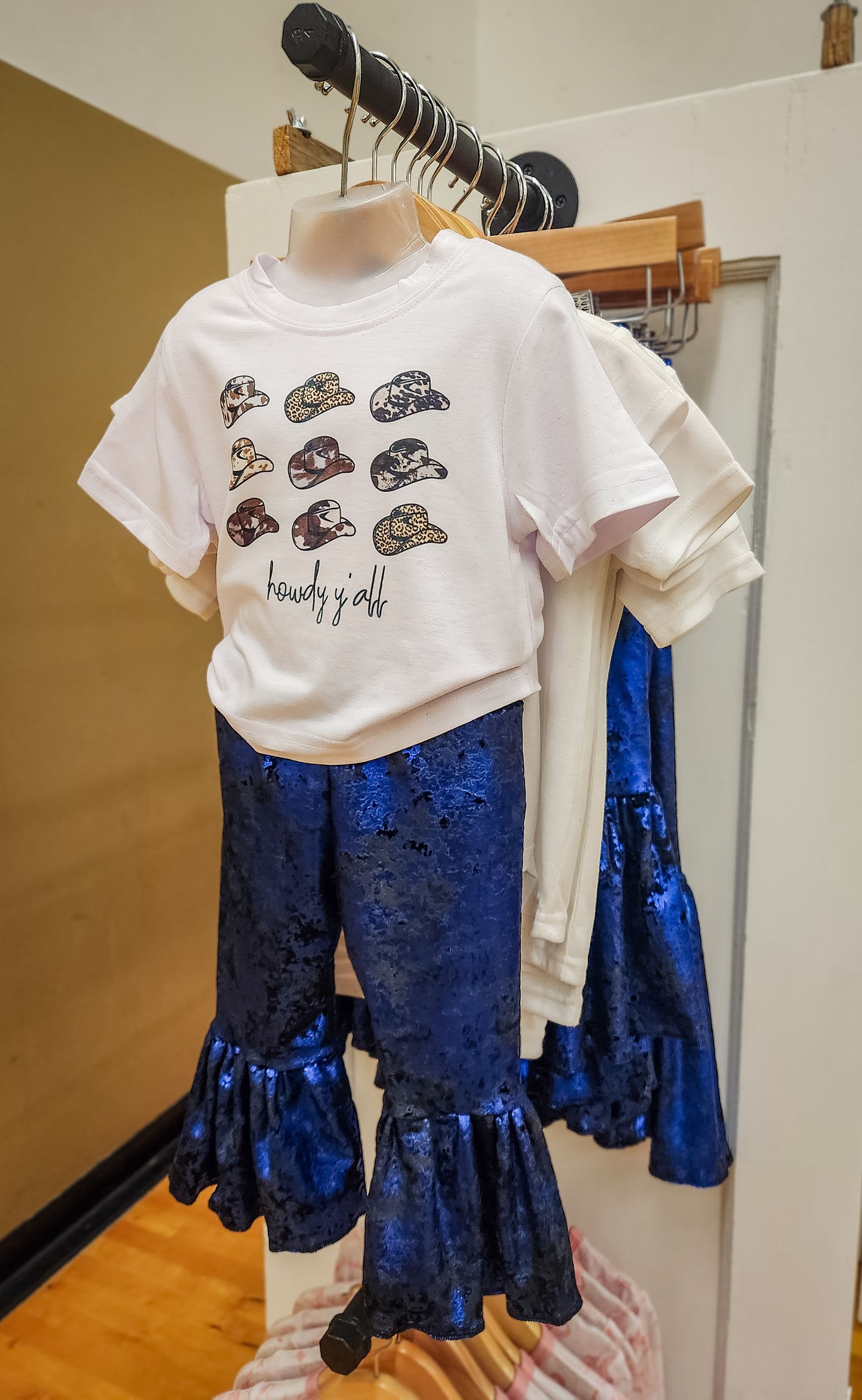 Crushed Royal Blue Velvet Bells