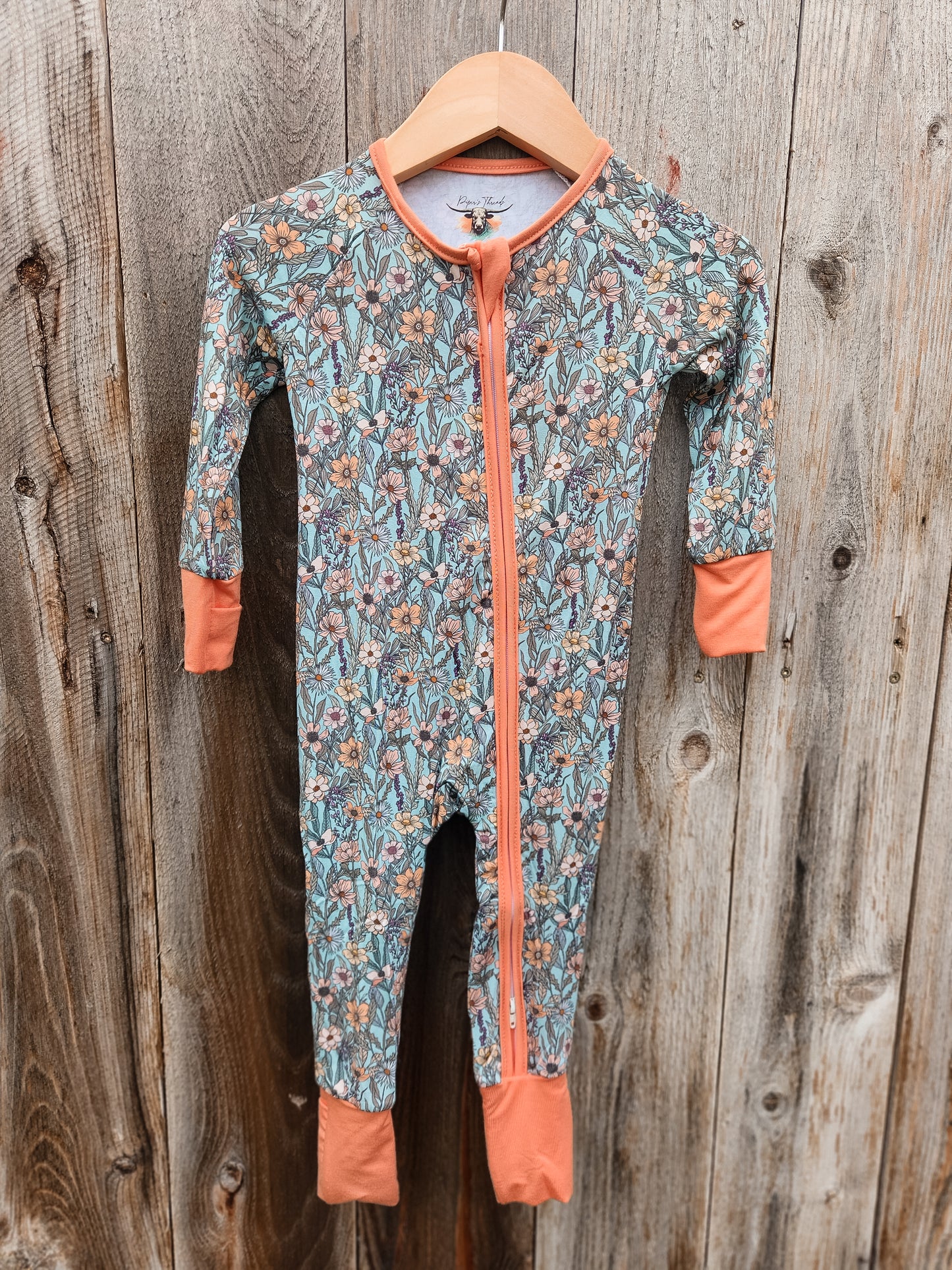 Spring Wildflower Bamboo Romper Pajamas