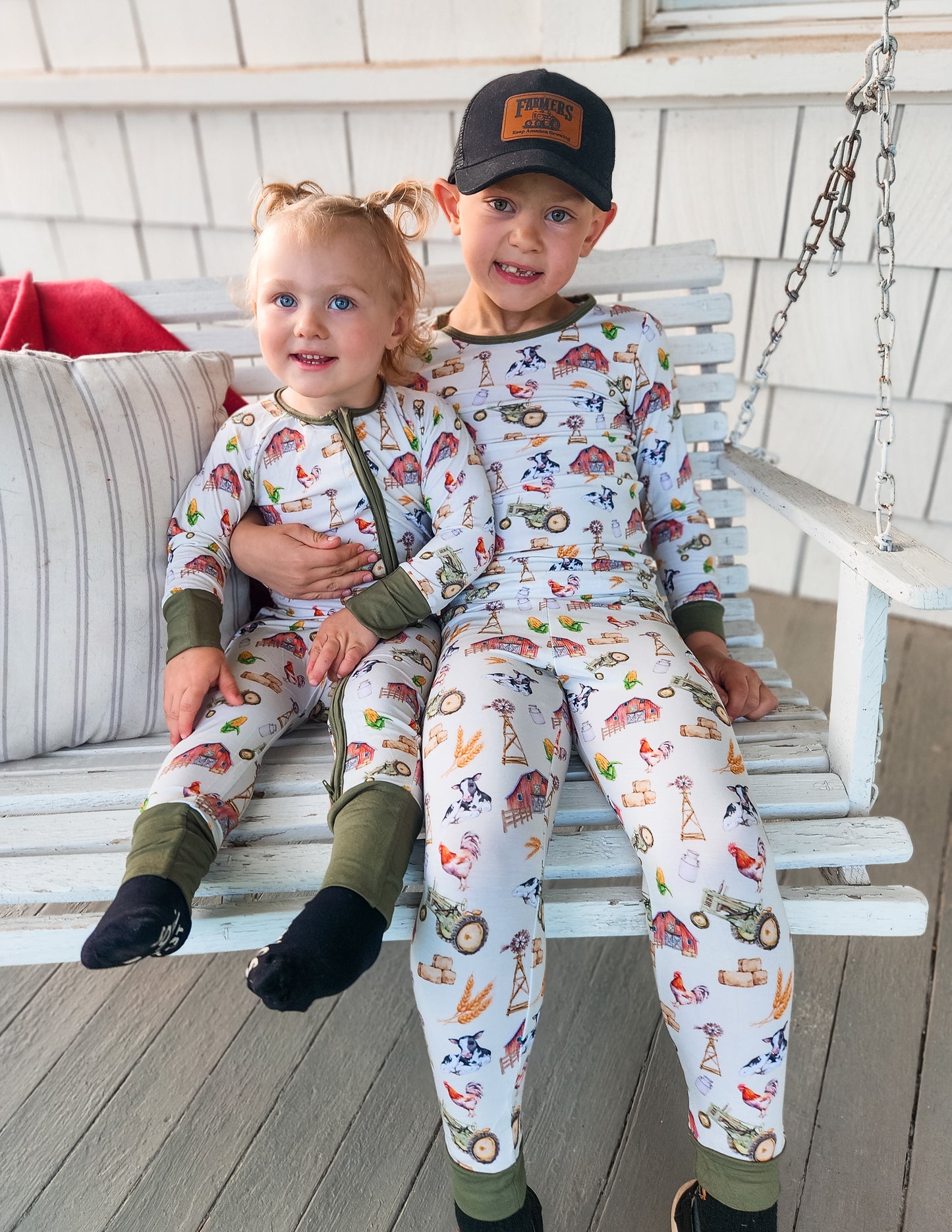 Farm Bamboo Romper Pajamas