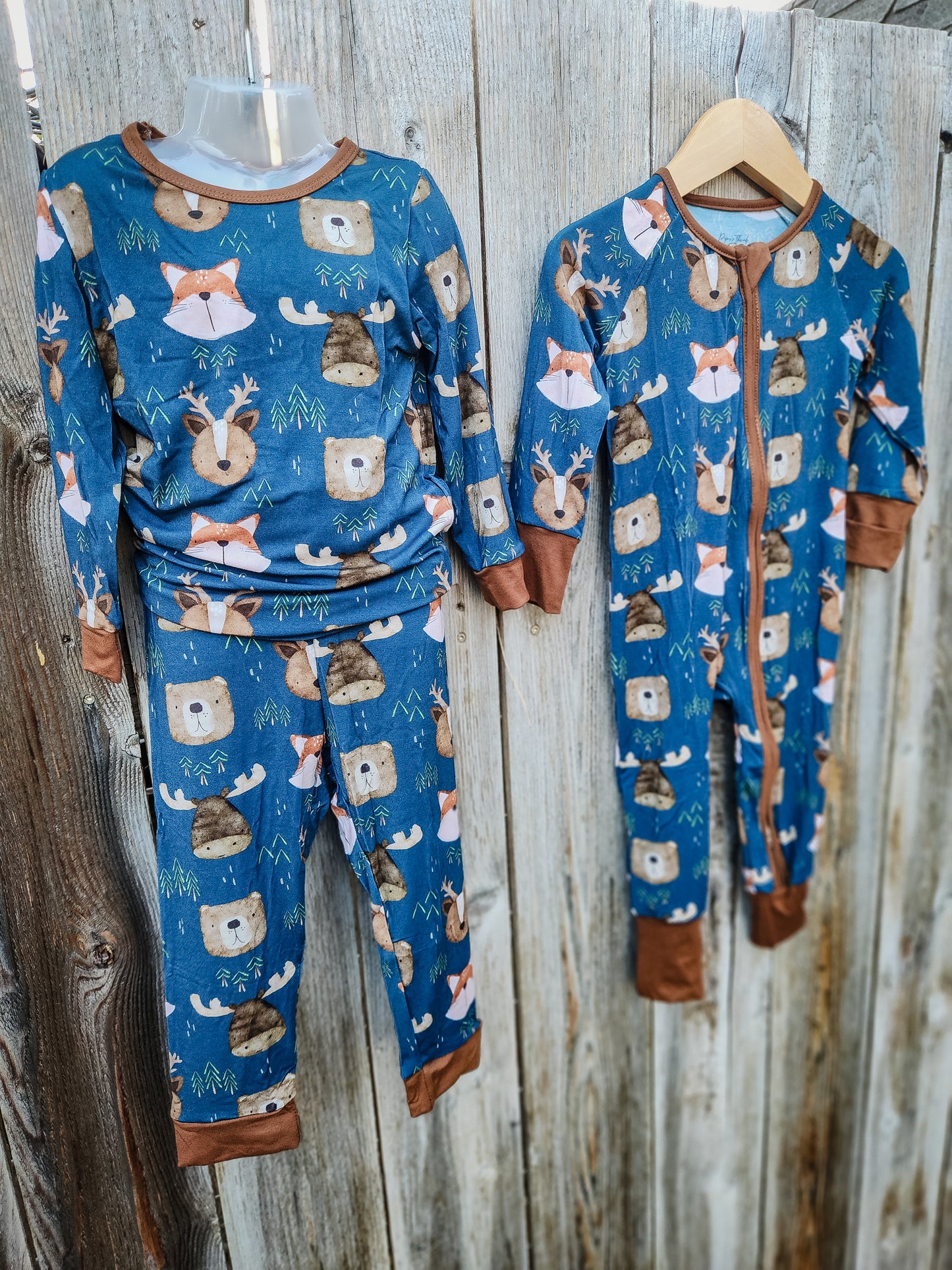 Woodland Friends Bamboo Romper Pajamas