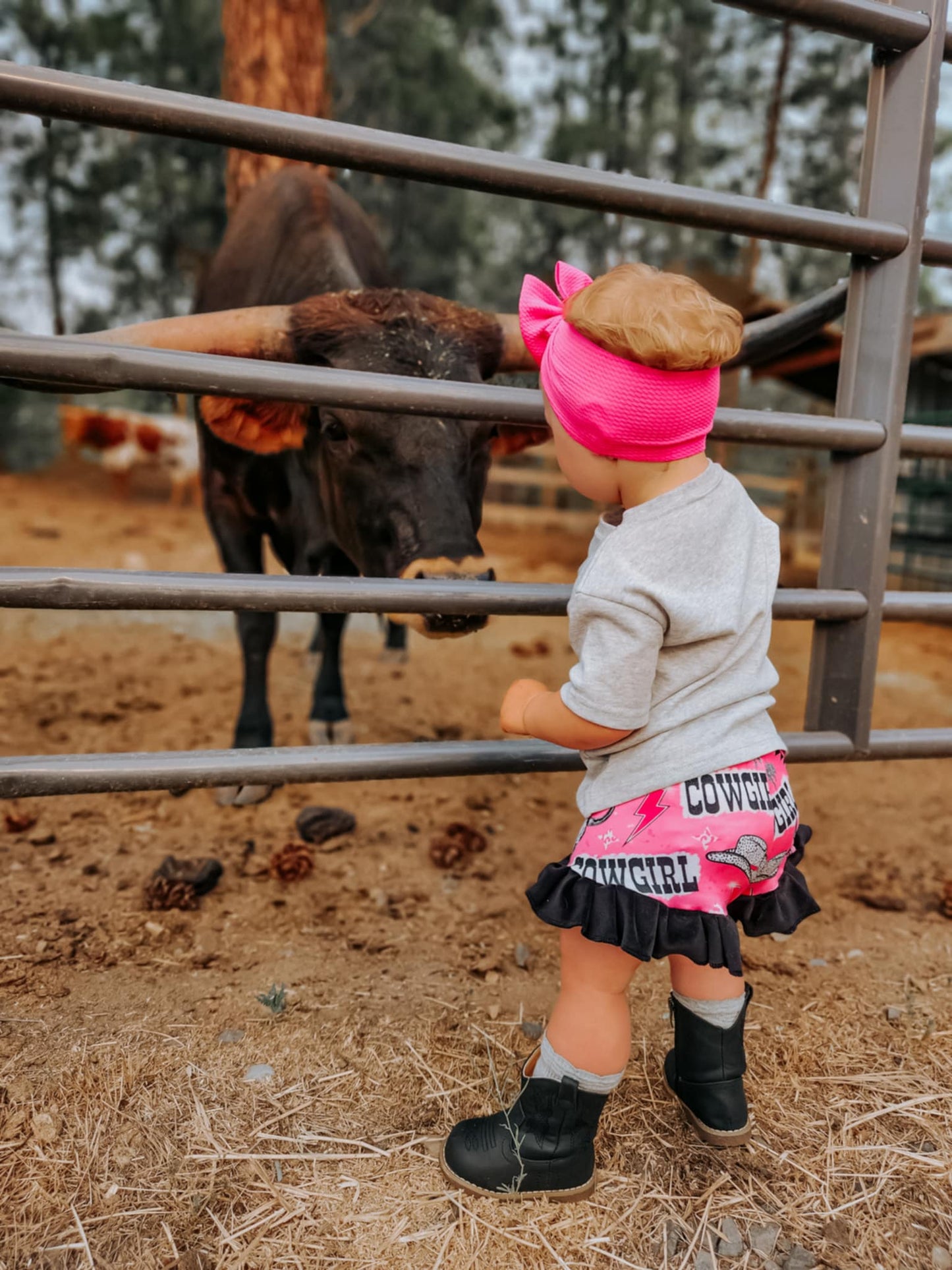 Cowgirl Collage Ruffle Shorties