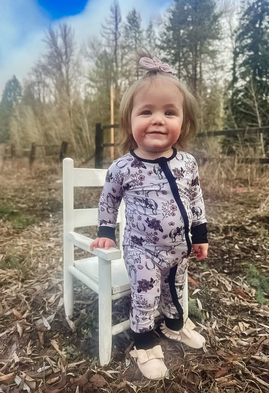 Cowgirl Collage Bamboo Romper Pajamas