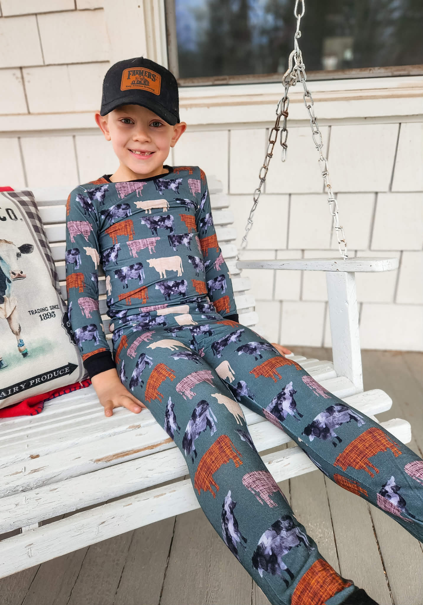 Wild Cows Bamboo Two Piece Pajamas