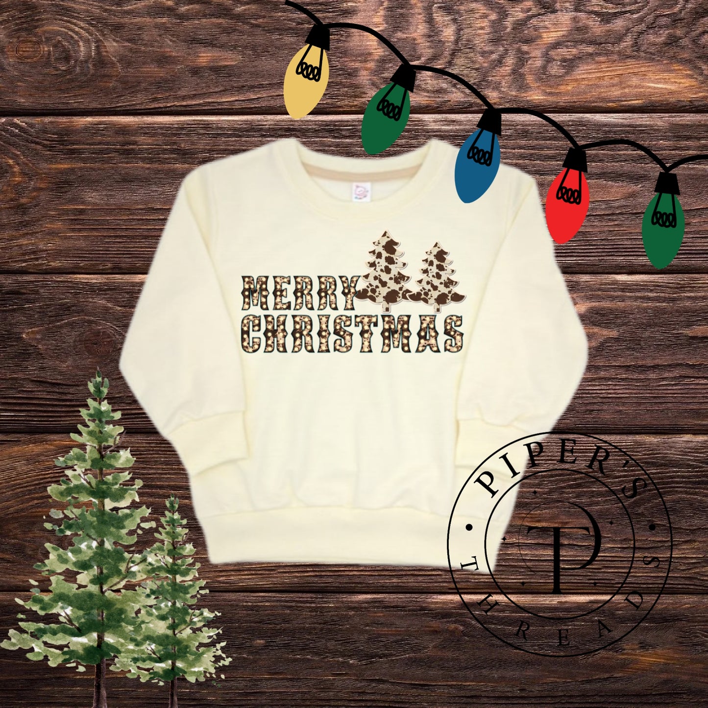 Pre-Order Cowhide Merry Christmas