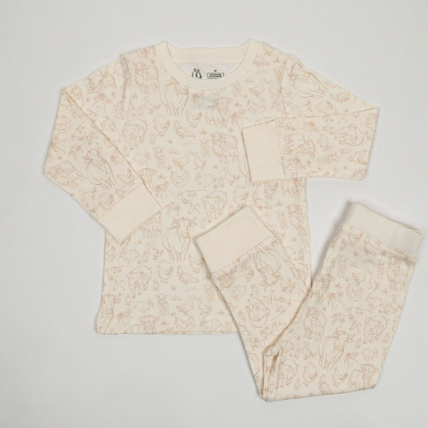Farm Animals Bamboo/Organic Cotton Pajamas Two Piece