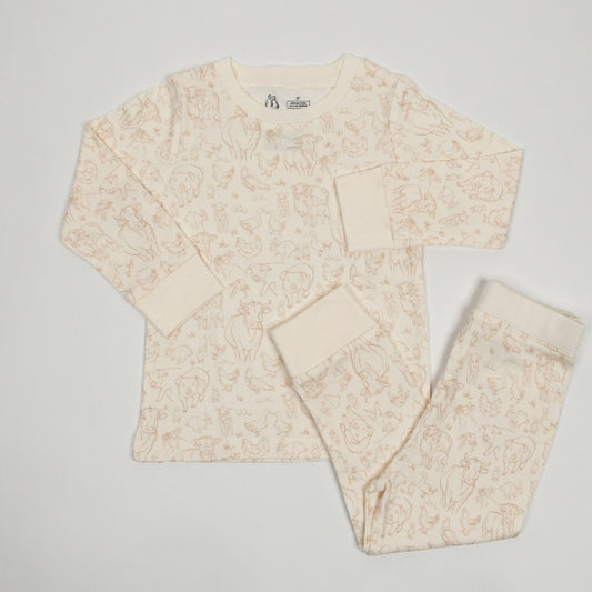 Farm Animals Bamboo/Organic Cotton Pajamas Two Piece