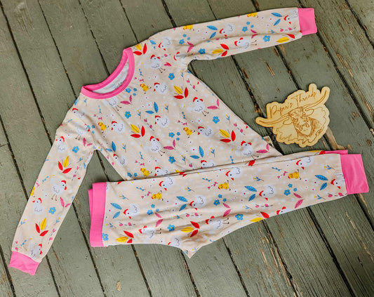 Lil Chicks Bamboo Two Piece Pajamas
