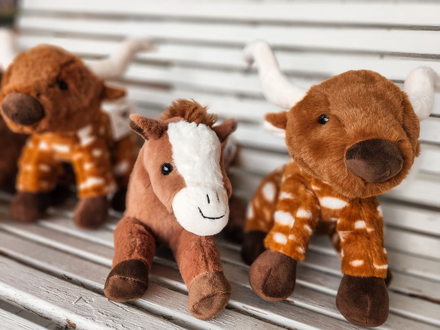 Longhorn Cow & Horse Plushies