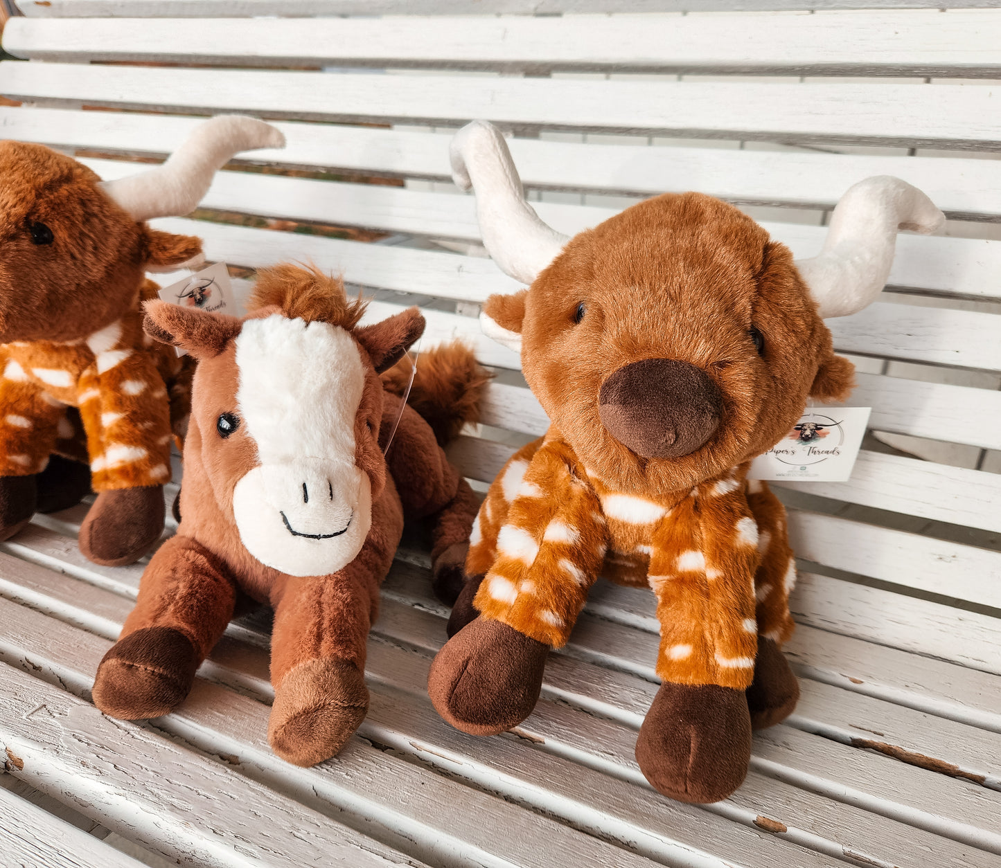 Longhorn Cow & Horse Plushies