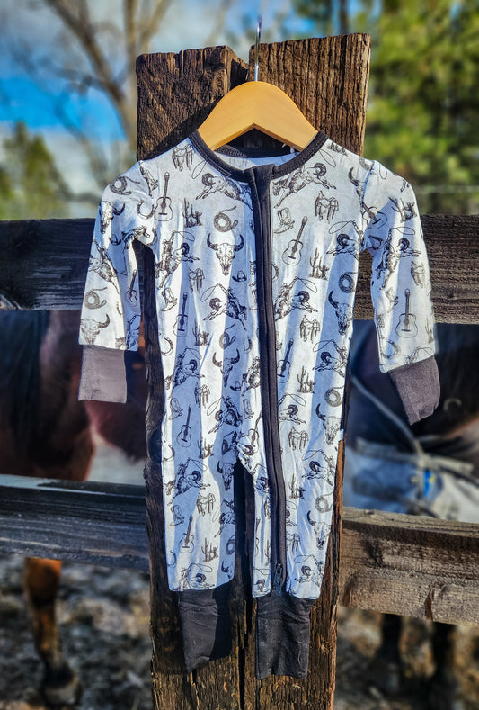 Rodeo Smoke Bamboo Pajamas Romper