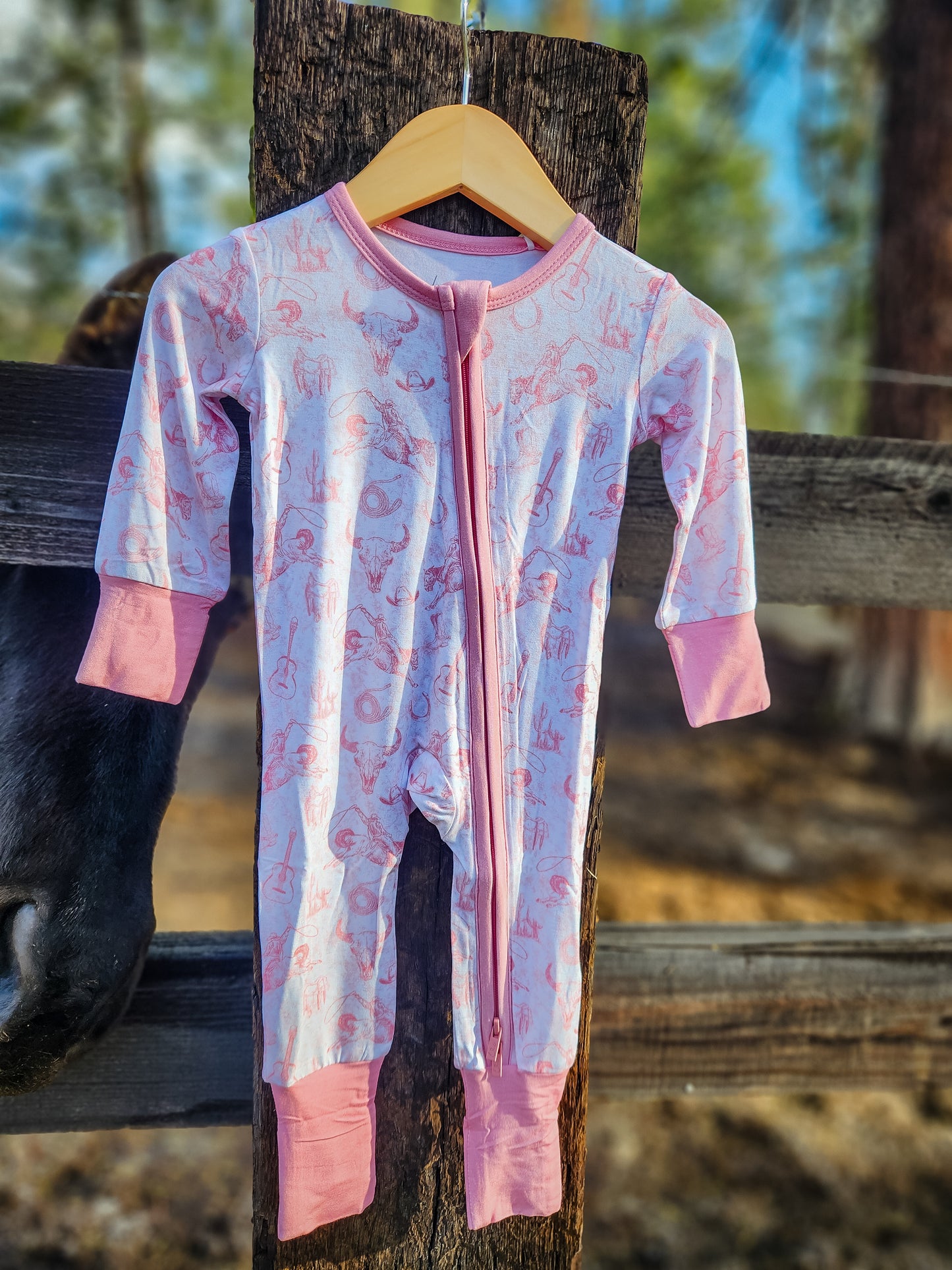 Rodeo Pink Bamboo Pajamas Romper