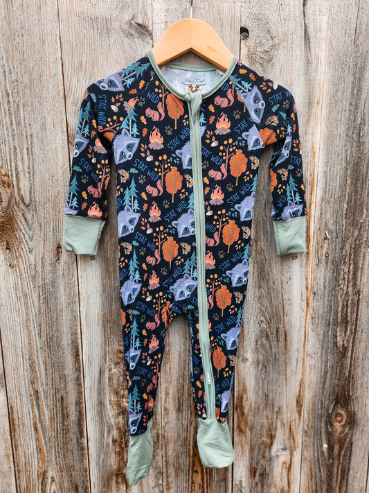 Stay Wild Bamboo Romper Pajamas