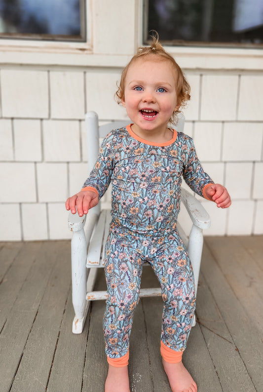 Spring Wildflowers Bamboo Two piece Pajamas