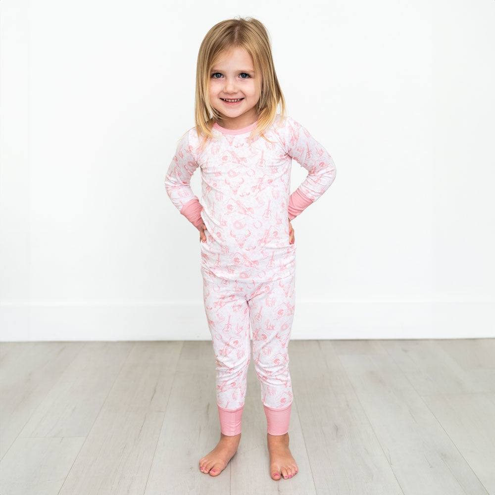 Rodeo Pink Bamboo Pajamas Two Piece
