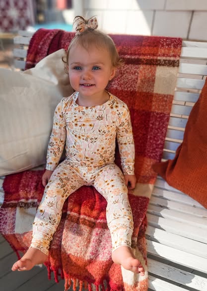 Flower Fields Two Piece Bamboo Pajamas