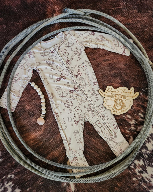Saddle Up Romper Bamboo Pajamas