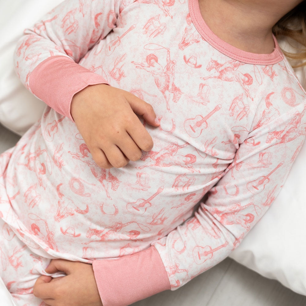 Rodeo Pink Bamboo Pajamas Two Piece